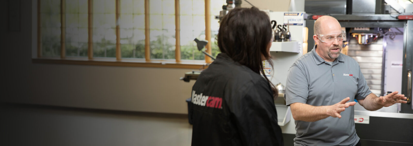 A Mastercam Trainer demonstrating how to use a machine